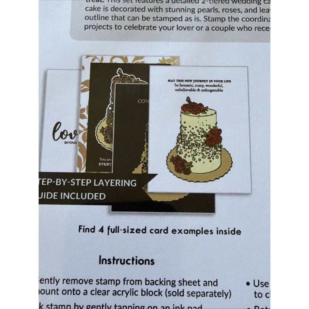 Altenew wedding promises stamp set layering photopolymer Love marriage congrats
